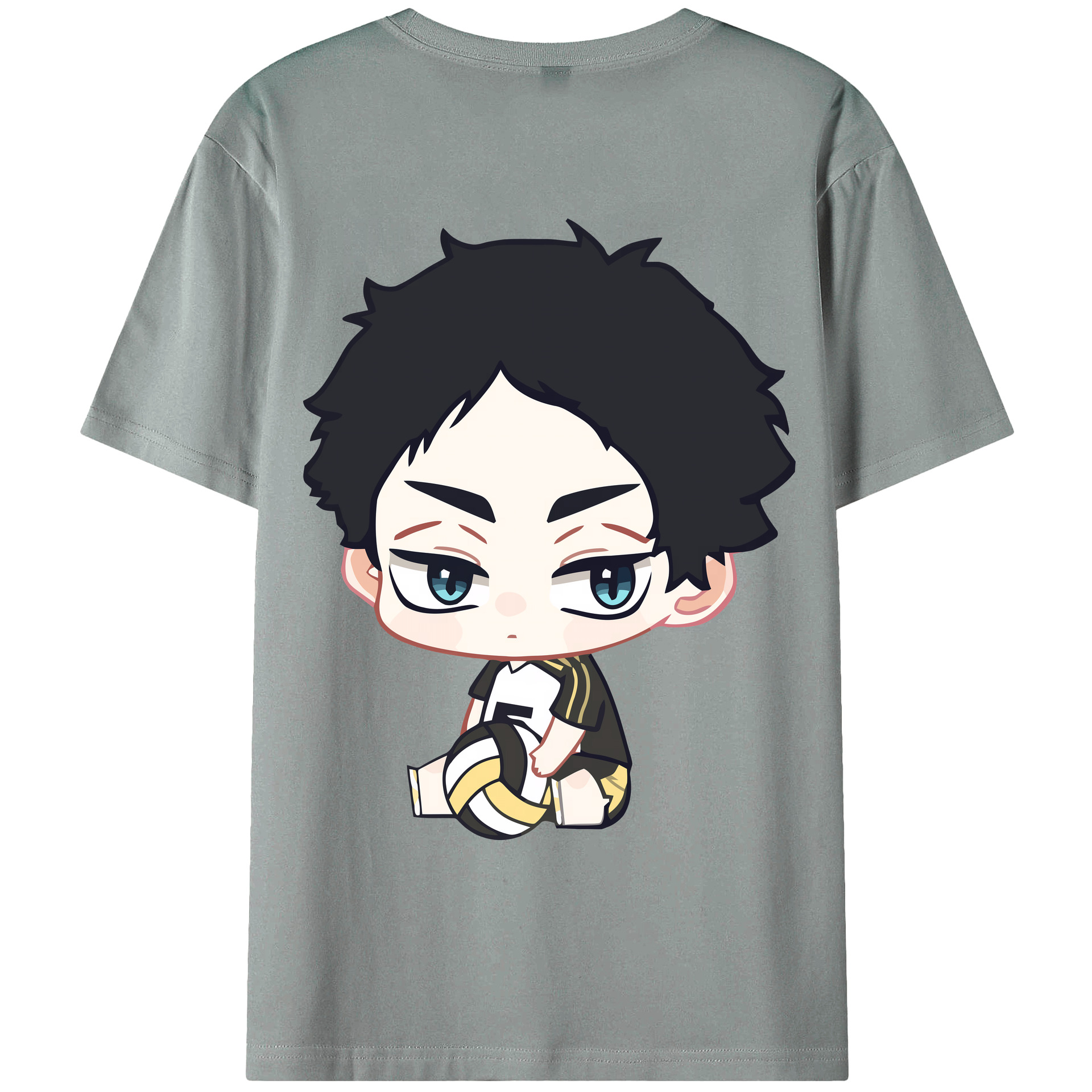 （画像用） ハイキュー!! Haikyu!! 綿100％ メンズ半袖Tシャツ（バックプリント） 通気性